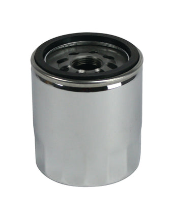 compare product Moroso 97-06 Early GM LS 13/16in Thread 3-1/2in Tall Oil Filter - Chrome