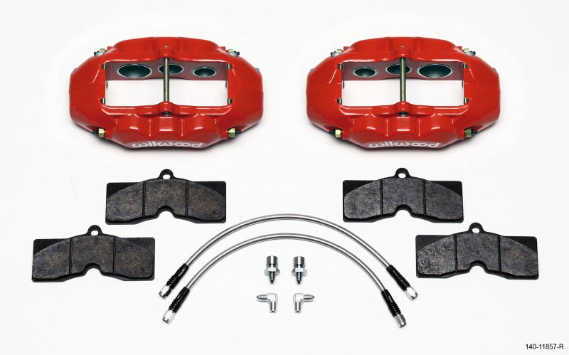 Wilwood D8 - 6 Front Caliper Kit Red Corvette C2 / C3 65 - 82 - My Store