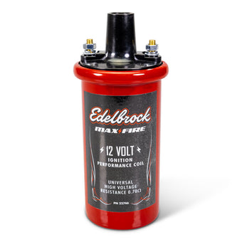 compare product Edelbrock Ignition Coil - Electric Oil Filled - .70 PR Red w/ Black Top