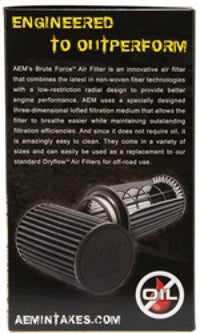 AEM Dryflow Conical Air Filter 2.75in Flange ID / 6in Base OD / 5.125in Top OD / 9.125in Height - My Store