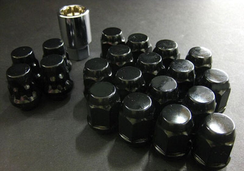 Project Kics 16 LUGS + 4 LOCKS Black Bullock And Nut Set - 12X1.25 - My Store