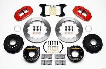 compare product Wilwood Narrow Superlite 4R Rear P-Brk Kit 12.88in Red Chevy 12 Bolt w/ C-Clips