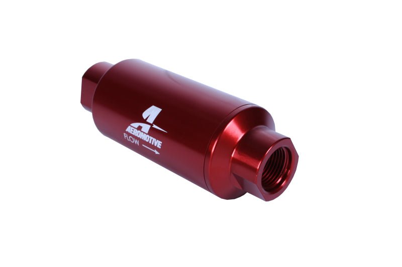 Aeromotive In - Line Filter - (AN - 10) 10 Micron Microglass Element Red Anodize Finish - My Store
