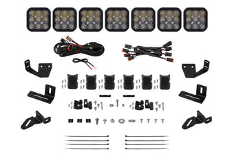 compare product Diode Dynamics Prinsu/Sherpa Roof Racks- SS5 7-Pod CrossLink Mounting Kit Sport White Driving