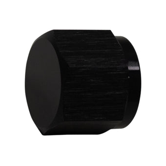 compare product DeatschWerks 6AN Female Flare Cap - Anodized Matte Black