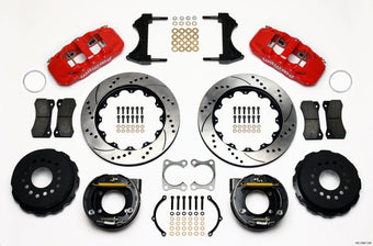 compare product Wilwood AERO4 Rear P-Brake Kit 14.00in Drilled Red Big Ford Old Style 2.36in Offset
