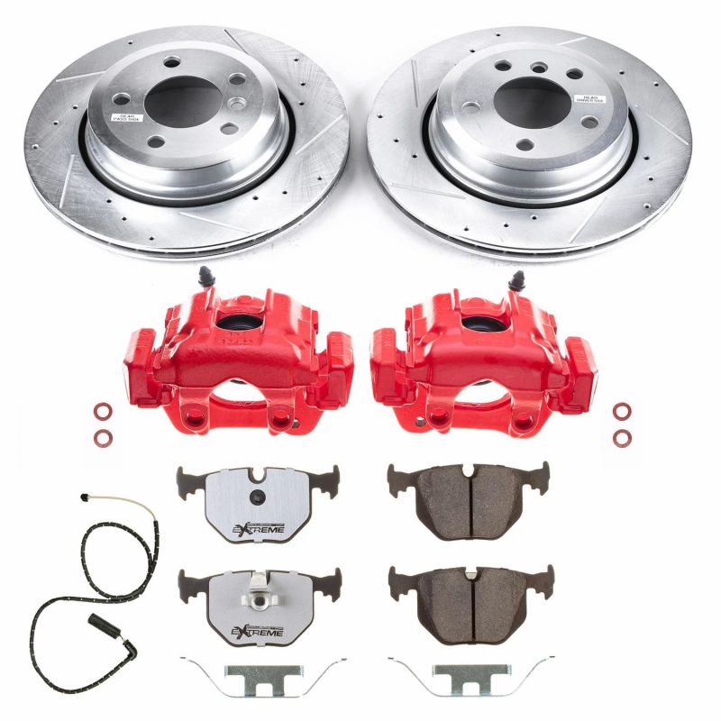 Power Stop 10 - 04 BMW X3 Rear Z26 Street Warrior Brake Kit w/Calipers - My Store