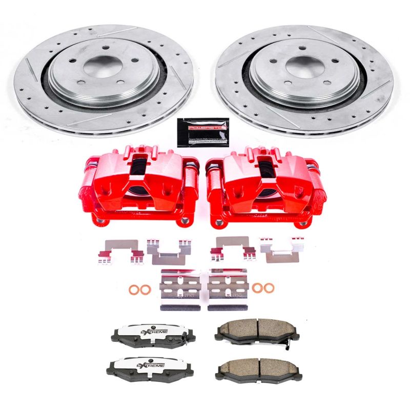 Power Stop 06 - 09 Cadillac XLR Rear Z26 Street Warrior Brake Kit w/Calipers - My Store