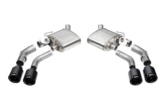 compare product Corsa 2016-2024 Chevrolet Camaro SS / ZL1 Valved Axle-Back Exhaust w/ Black Carbon Fiber Quad Tips