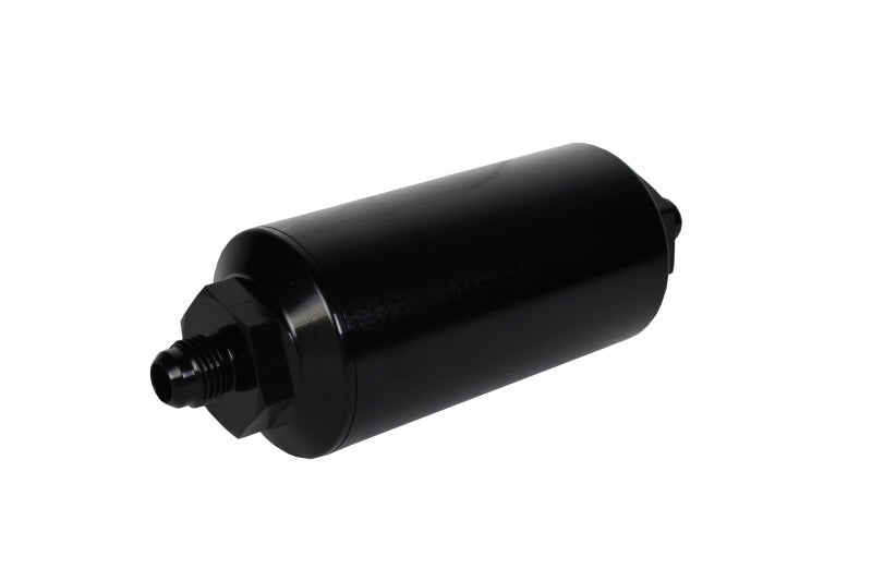 Aeromotive In - Line Filter - (AN - 6 Male) 10 Micron Fabric Element Bright Dip Black Finish - My Store