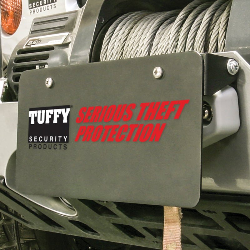 Tuffy Flipup License Plate Holder - Winch W/Hawse - Blk - My Store