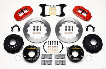 compare product Wilwood Narrow Superlite 4R Rear P-Brk Kit 12.88in Red Mopar/Dana 2.36in Off w/Snap Ring Bearing