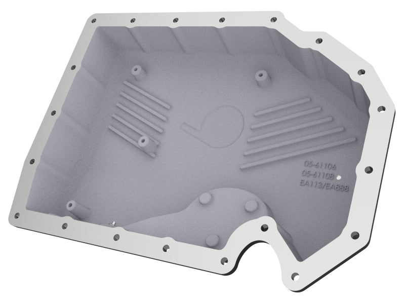 aFe 05 - 19 VW 1.8L/2.0L w/o Oil Sensor Engine Oil Pan Black POWER Street Series w/ Machined Fins - My Store