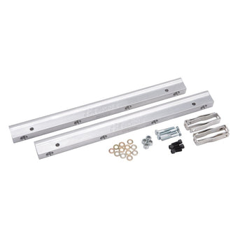 compare product Edelbrock Fuel Rail Kit for S/B Ford Super Victor EFI Mani Pn 29245 and 29285