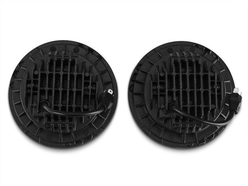 Raxiom 97 - 18 Jeep Wrangler TJ/JK Axial Series LED Daymaker Headlights - Black Housing (Clear Lens) - My Store