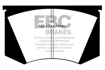 compare product EBC 64-66 Ac Cobra 7.0 Redstuff Front Brake Pads