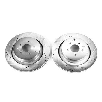 compare product Power Stop 09-13 Infiniti FX50 Rear Evolution Drilled & Slotted Rotors - Pair