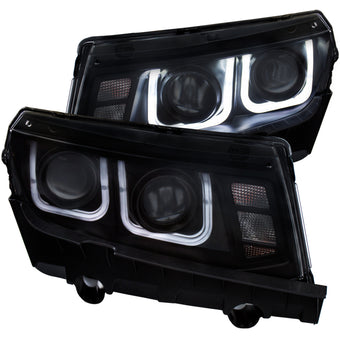 compare product ANZO 2014-2015 Chevrolet Camaro Projector Headlights w/ U-Bar Black