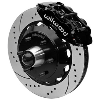 compare product Wilwood 63-87 C10 FNSL6R Front Big Brake Kit 14in drill/slot 6x5.5 BP for drop spindles - Blk