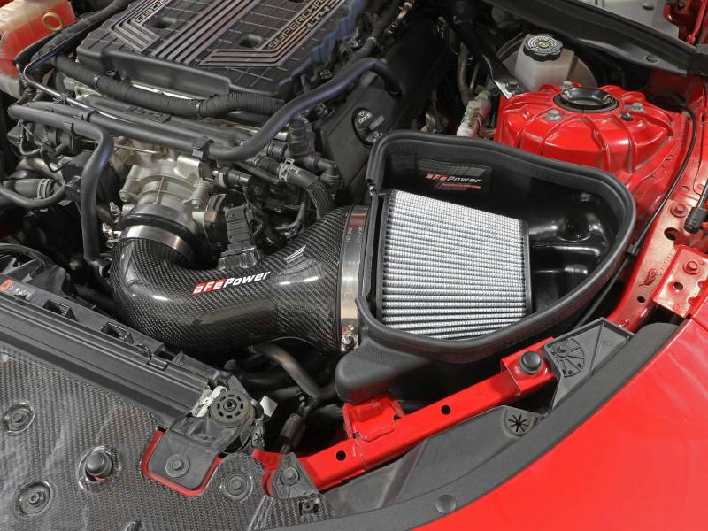 aFe 17 - 12 Chevrolet Camaro ZL1 (6.2L - V8) Track Series Carbon Fiber CAI System w/ Pro - DRY S Filters - My Store