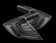 AlphaRex 16 - 21 Honda Civic Hatchback/ Type - R FK8 Nova - Series LED Tail Lights (Pair) - Alpha Black - My Store