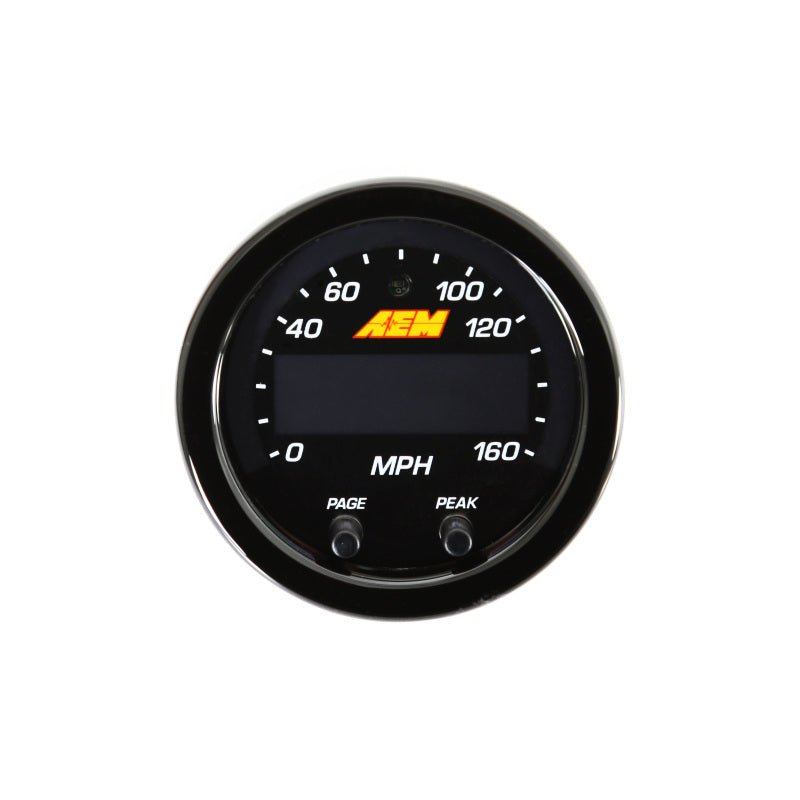 AEM X - Series 0 - 160 MPH Black Bezel w/ Black Face GPS Speedometer Gauge - My Store