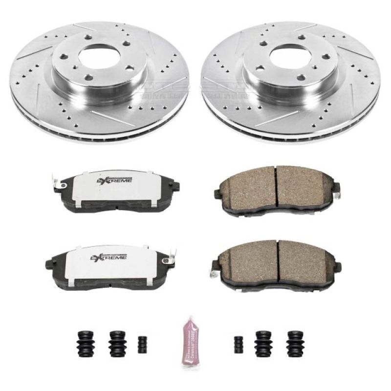 Power Stop 03 - 05 Infiniti G35 Front Z26 Street Warrior Brake Kit - My Store