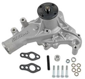 compare product Edelbrock Water Pump for Small-Block Chevy in Satin Finish (Long)