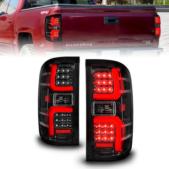 compare product ANZO 15-19 Chevrolet Silverado 2500 HD/3500 HD LED Taillight w/ Sequential Black Housing/Clear Lens