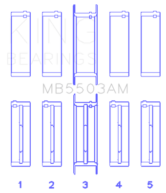 compare product King Engine Bearings Ford V8 351ci 5.8L 16v Crankshaft Main Bearing Set (Set of 5)