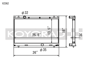 compare product Koyo 03-05 Dodge SRT-4 2.4L Turbo (MT) Radiator