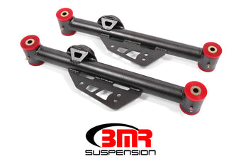 compare product BMR 79-98 Fox Mustang Non-Adj. Lower Control Arms (Polyurethane) - Black Hammertone