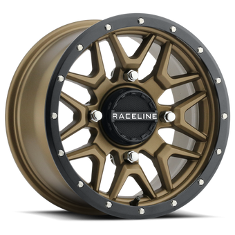 compare product Raceline A94BZ Krank 14x7in / 4x137 BP / 10mm Offset / 110.18mm Bore - Bronze & Black Lip Wheel
