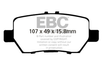 compare product EBC 05-08 Acura RL 3.5 Redstuff Rear Brake Pads