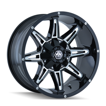 compare product Mayhem 8090 Rampage 17x9 / 6x135 BP / 13mm Offset / 106mm Hub Black w/ Milled Spokes Wheel