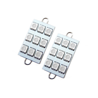 compare product Oracle 44MM 6 LED 3 Chip - Loop Festoon Bulbs (Pair) - Red