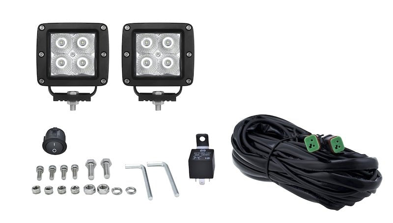 Hella HVF Cube 4 LED Off Road Kit - 3.1in 2X12W - My Store