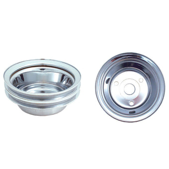 compare product Spectre SB Chevy (w/Long Water Pump) Double Lower Groove Crankshaft Pulley - Chrome