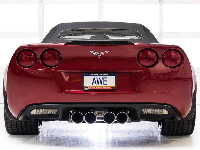 AWE Tuning 09 - 13 Chevrolet Corvette 6.2L Touring Edition Axle - Back Exhaust w/ Chrome Silver Tips - My Store