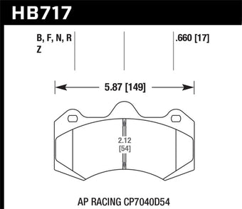 compare product Hawk AP Racing CP7040D54 HPS 5.0 Brake Pads
