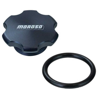 compare product Moroso 1 1/4in-12 Thread Aluminum Filler Cap Kit - Black Anodized