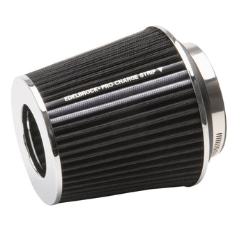 compare product Edelbrock Air Filter Pro-Flo Series Conical 6 7In Tall Black/Chrome