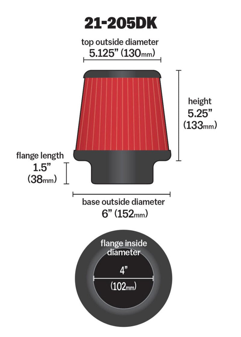 AEM 4 in Short Neck 5 in Element Filter - My Store