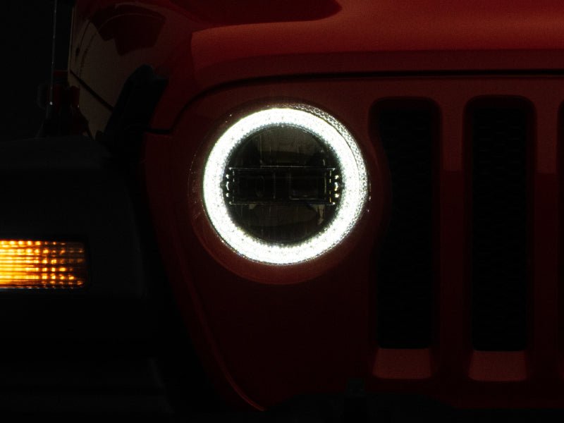 Raxiom 18 - 22 Jeep Wrangler JL/JT Axial Series LED Headlights - Black Housing (Clear Lens) - My Store