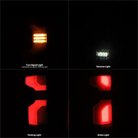 AlphaRex 19 - 24 Chevy Silverado 1500 / 20 - 24 2500HD/3500HD LUXX - Series LED Tail Lights Alpha Black - My Store