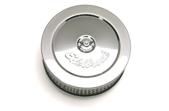 compare product Edelbrock Air Cleaner Pro-Flo Series Round Steel Top Paper Element 6In Dia X 3 625In Chrome
