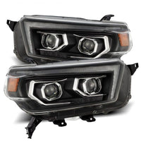 AlphaRex 10 - 13 Toyota 4Runner LUXX LED Proj Headlights Plank Style Black w/Seq Signal/DRL - My Store