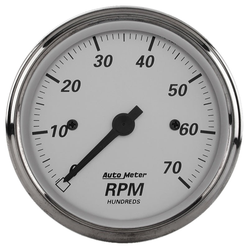 AutoMeter Gauge Tachometer 3 - 1/8in. 7K RPM In - Dash American Platinum - My Store