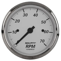 AutoMeter Gauge Tachometer 3 - 1/8in. 7K RPM In - Dash American Platinum - My Store