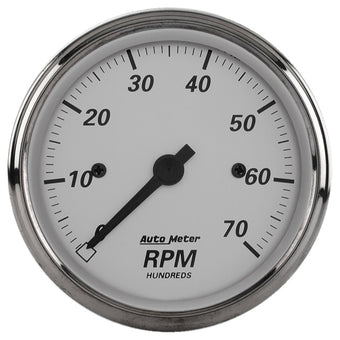 compare product AutoMeter Gauge Tachometer 3-1/8in. 7K RPM In-Dash American Platinum